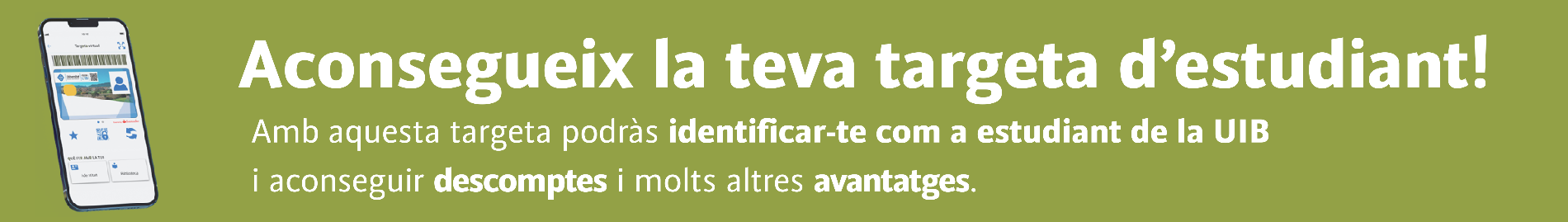 Infografia del passos per aconseguir la targeta UIB